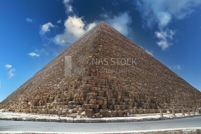View of the Pyramid of Khafre in Giza, Tourism in Egypt, famous landmarks in Egypt