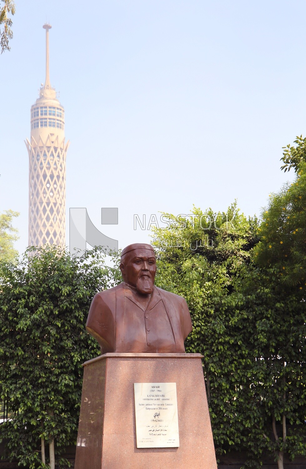 View of a statue in Al Horreya Garden, Nature