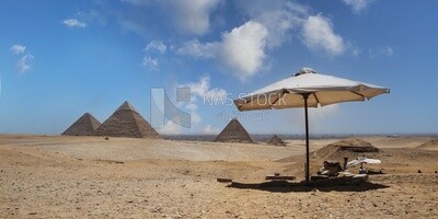 View of the Giza Pyramids, Tourism in Egypt, famous landmarks in Egypt, the beauty of the scenic landscapes