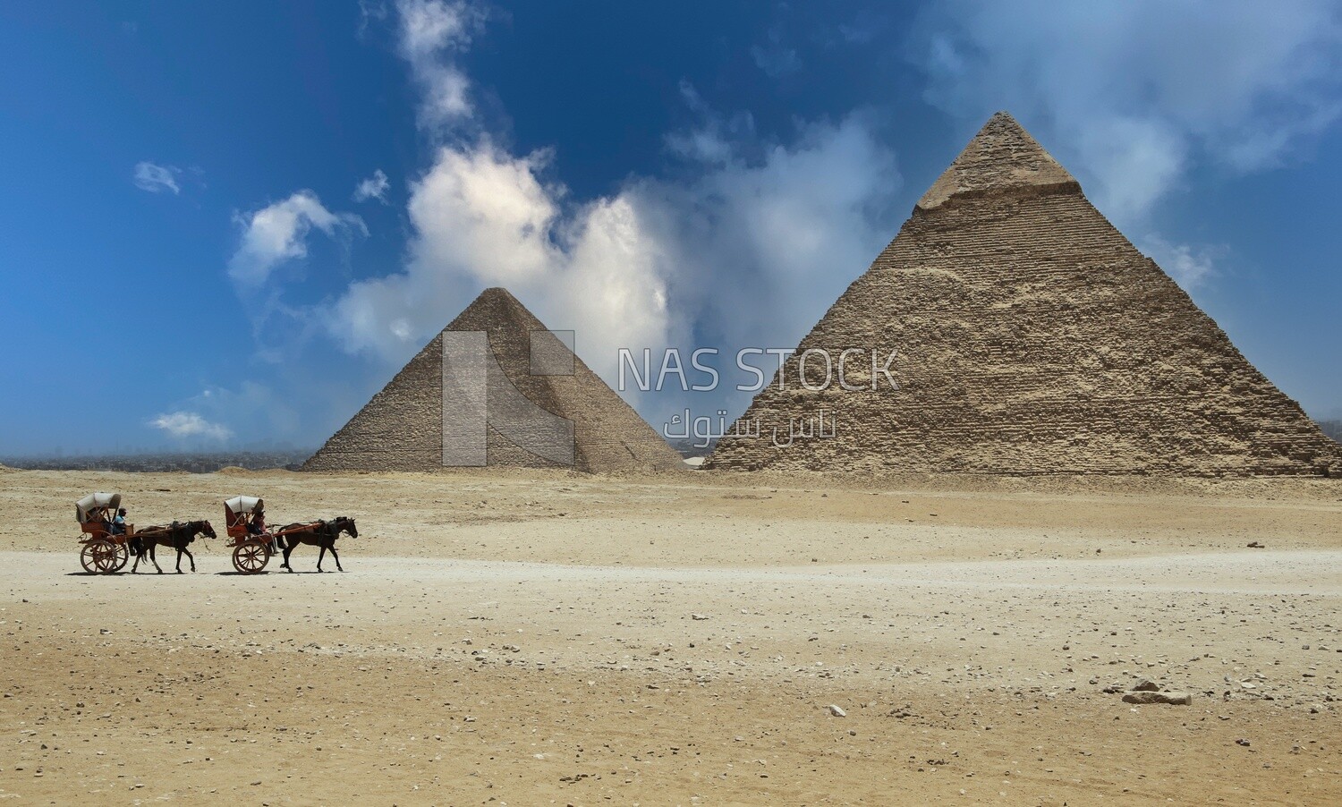 View of the Giza Pyramids, Tourism in Egypt, famous landmarks in Egypt, the beauty of the scenic landscapes