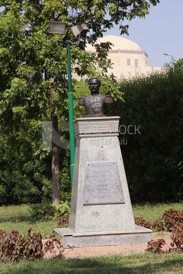 View of a statue in Al Horreya Garden, Nature