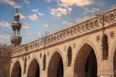 Arches of Ahmad ibn tulun mosque in Cairo, Tourism in Egypt, Famous landmarks in Egypt