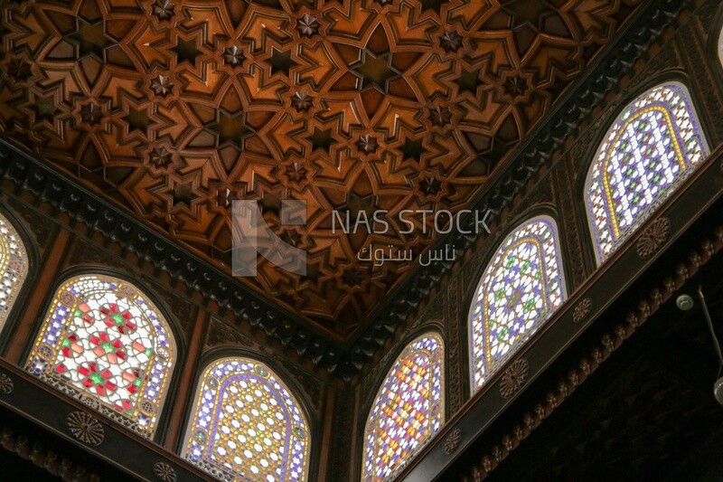 Islamic decoration on the windows of Muhammad Ali&#39;s palace, history, Ancient palace