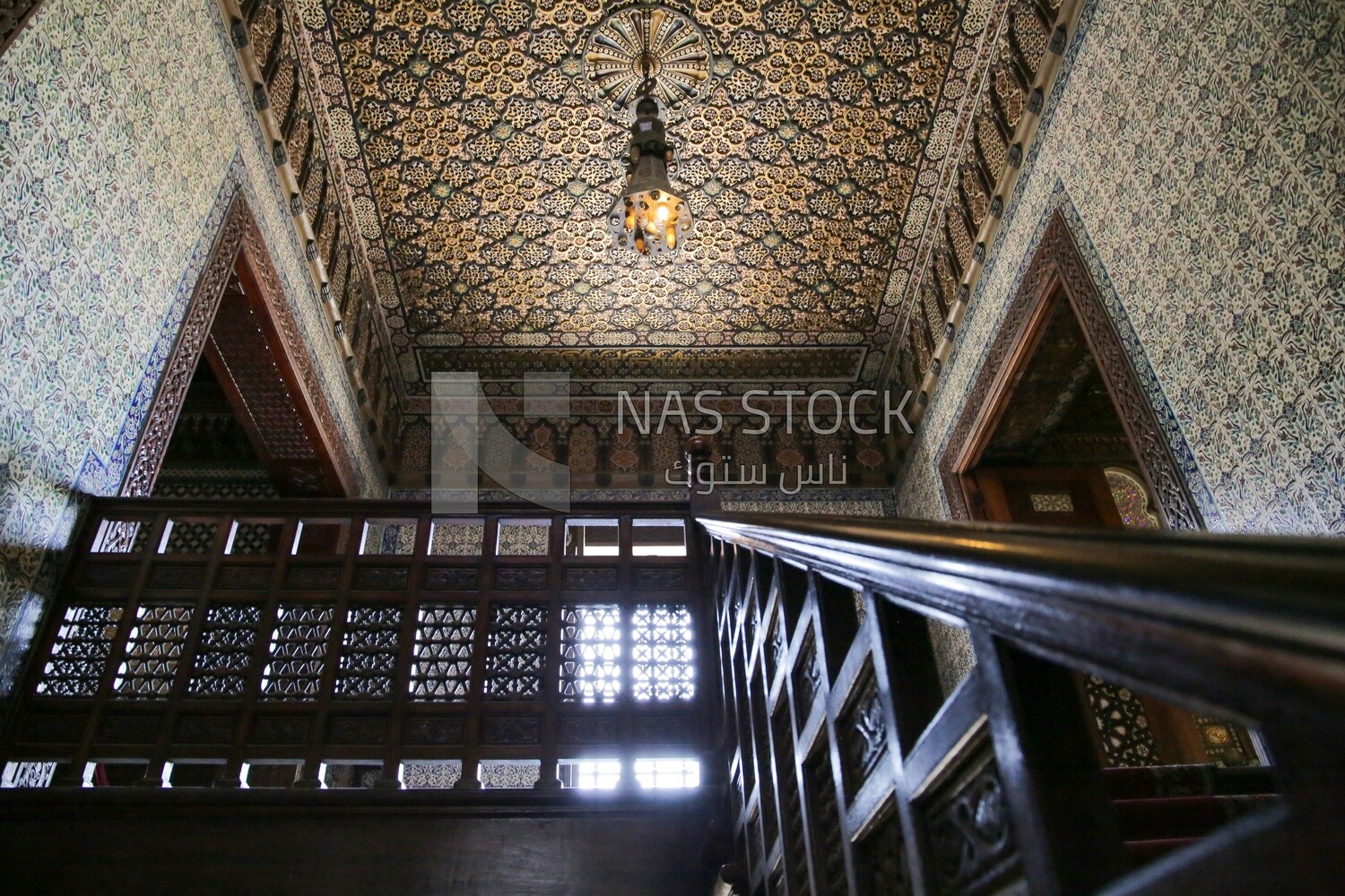 The stairs leading to the second floor of Muhammad Ali&#39;s palace
