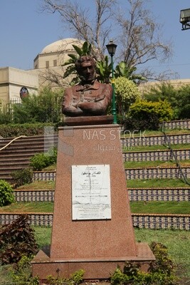 View of a statue in Al Horreya Garden, Nature