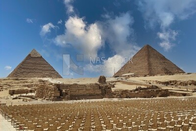 Giza Pyramids Sound &amp; Light Show at morning, Tourism in Egypt, famous landmarks in Egypt