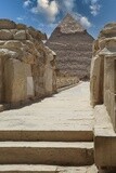 View of the Pyramid of Khafre in Giza, Tourism in Egypt, famous landmarks in Egypt