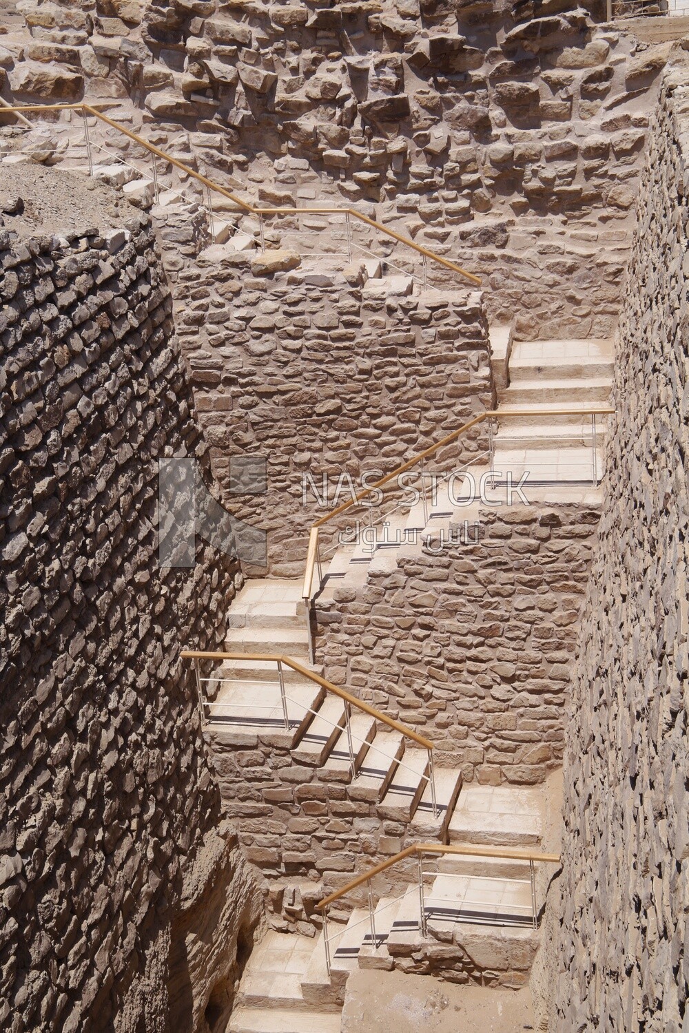 The stairs leading to the southern tomb of King Djoser in Saqqara, the largest group of ancient Egyptian tombs, Tourism in Egypt