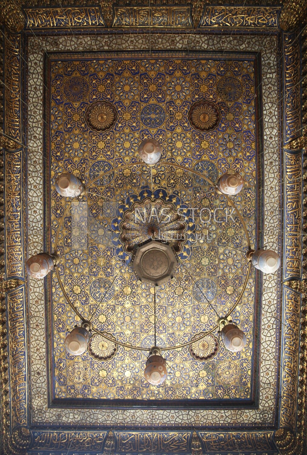 The ceiling of the Mosque-Madrasa of Sultan Barquq, tourism in Egypt,  El-Moez Street, Cairo, Egypt