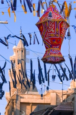 Hanging lantern on Al-Muizz Li-Din Allah in Fatimid Cairo