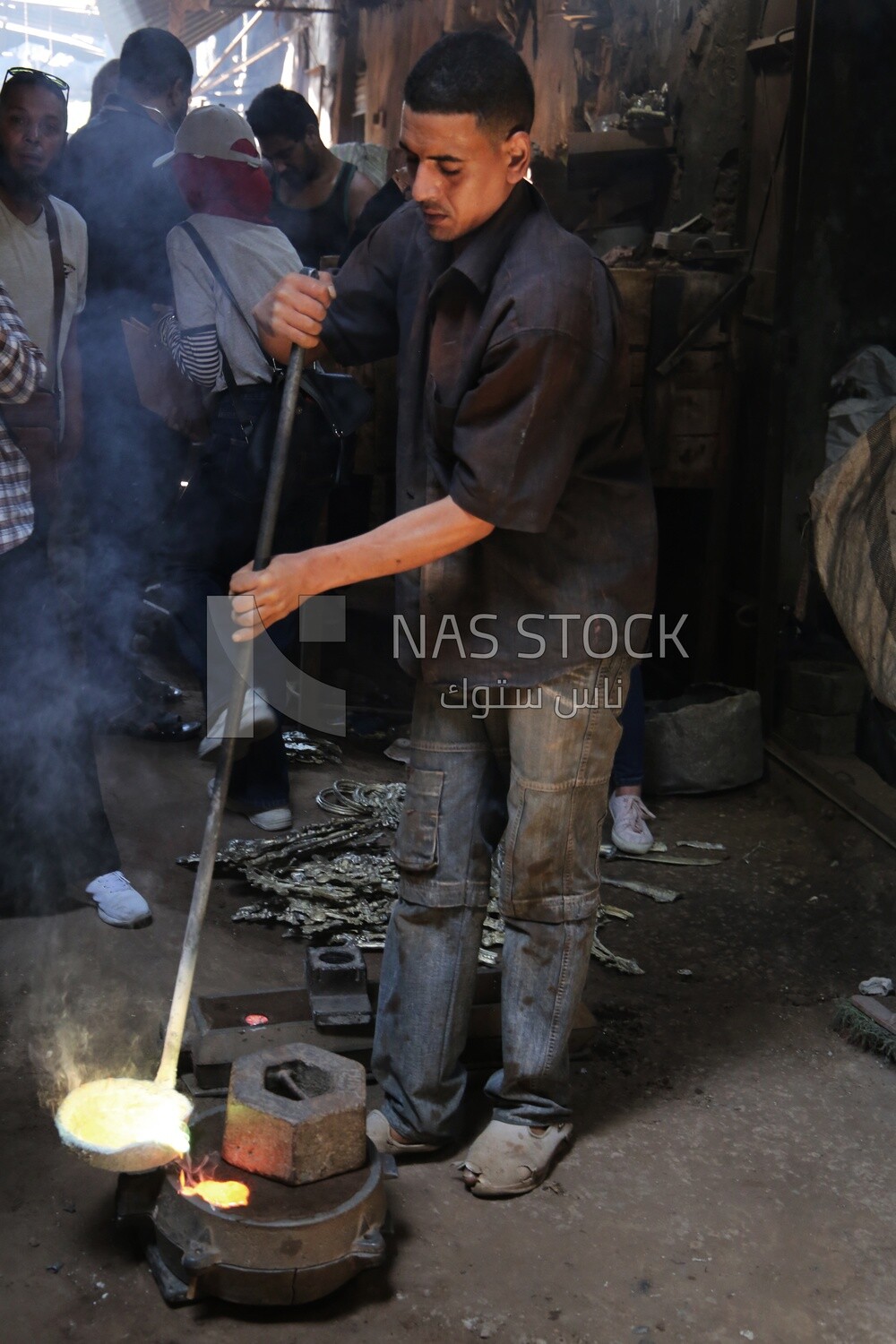 Man working in the casting foundries