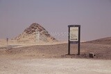 Street sign in the desert showing the road to the Tombs of the Bubasteion