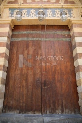 The door of The Aqsunqur Mosque, Tourism in Egypt, Famous landmarks in Egypt