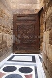 Arched corridor leading to the courtyard of Sultan Barquq mosque, tourism in Egypt,  El-Moez Street, Cairo, Egypt