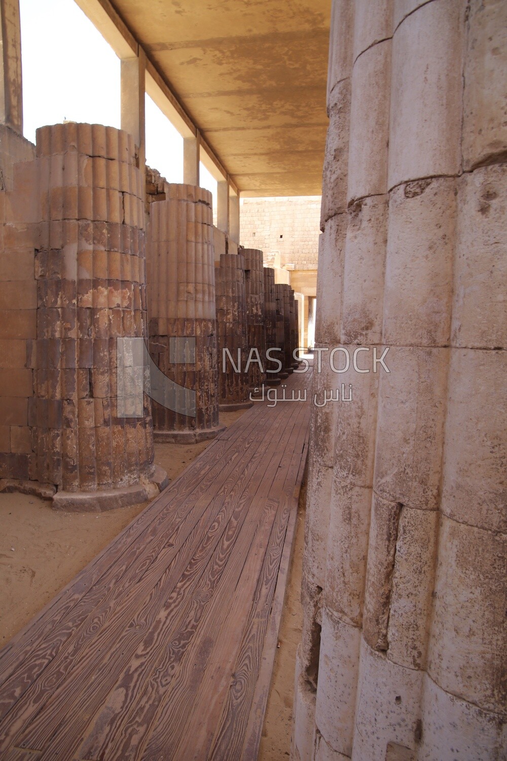 Ribbed columns in the hypostyle hall of Zoser&#39;s funerary complex Saqqara