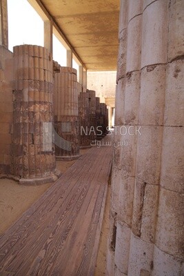 Ribbed columns in the hypostyle hall of Zoser&#39;s funerary complex Saqqara