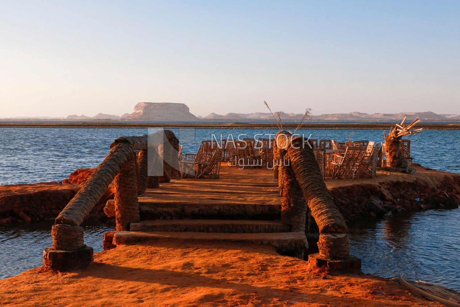 View of Siwa lake and oasis, Egypt
