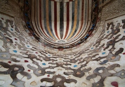 The ceiling of the Mosque-Madrasa of Sultan Barquq, tourism in Egypt,  El-Moez Street, Cairo, Egypt