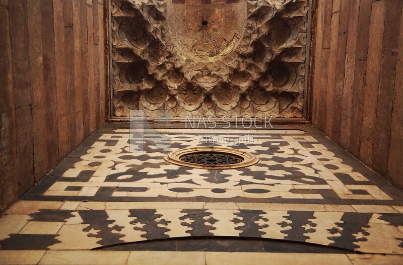 The ceiling of the Mosque-Madrasa of Sultan Barquq, tourism in Egypt,  El-Moez Street, Cairo, Egypt