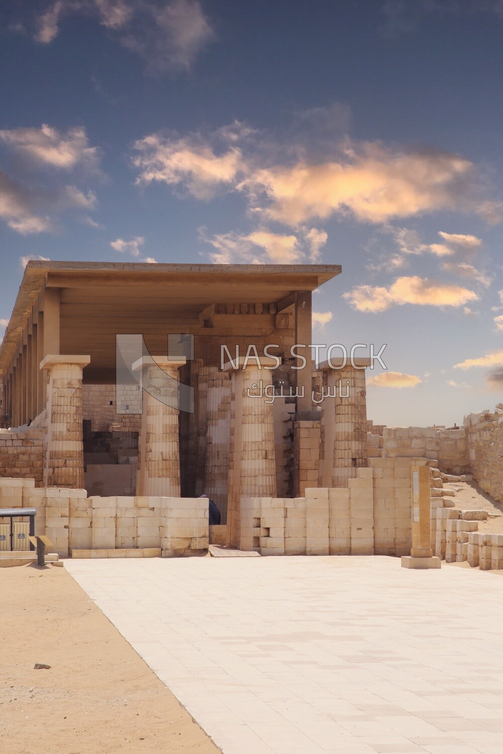Ribbed columns in the hypostyle hall of Zoser&#39;s funerary complex Saqqara