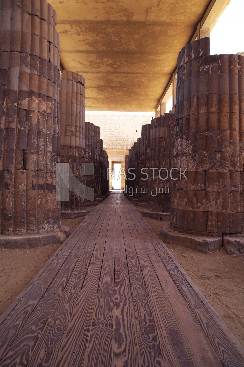 Ribbed columns in the hypostyle hall of Zoser&#39;s funerary complex Saqqara