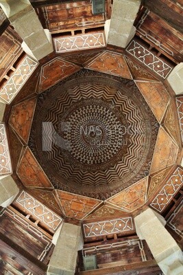 The ceiling of the Mosque-Madrasa of Sultan Barquq, tourism in Egypt,  El-Moez Street, Cairo, Egypt