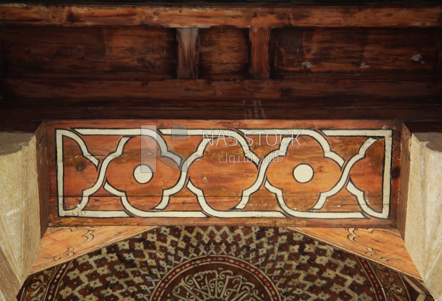 The ceiling of the Mosque-Madrasa of Sultan Barquq, tourism in Egypt,  El-Moez Street, Cairo, Egypt