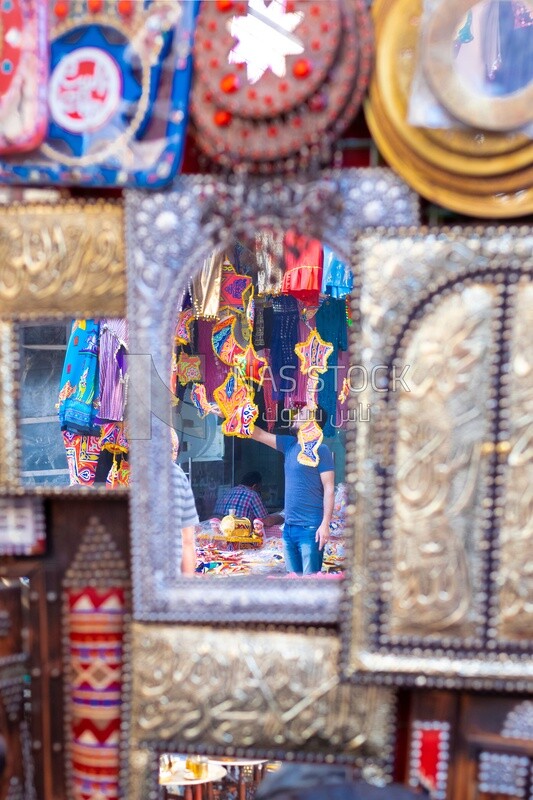 Store selling souvenirs in Al-Muizz Li-Din Allah in Fatimid Cairo