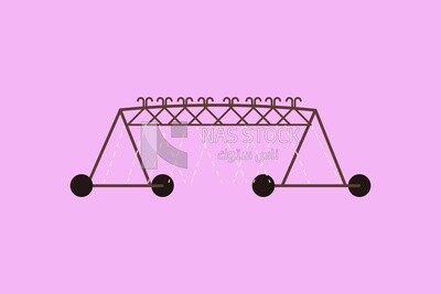 Frame with hangers for hanging clothes