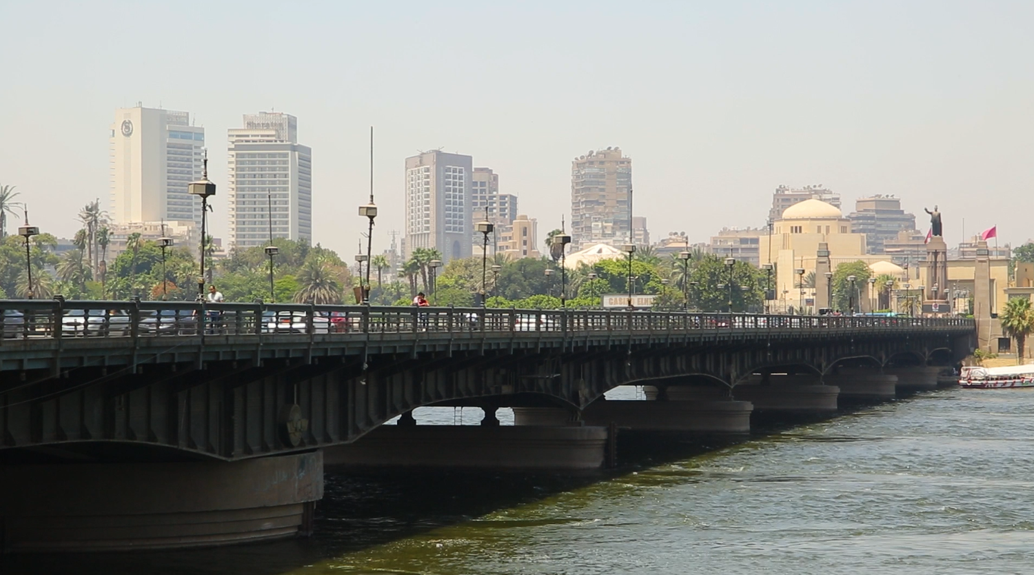 One of the car bridges passing over the Nile River, Cairo tourist attractions