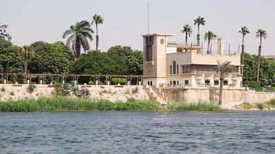 Small villa on the bank of the Nile River in Saqqara, Giza, Egypt