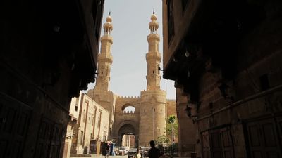 Bab Zuweila is the entrance to Al-Moez Street