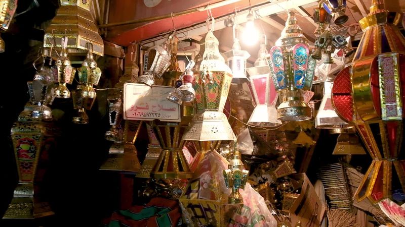 Store in the street sells lanterns, Sayeda Zainab, Ramadan Kareem