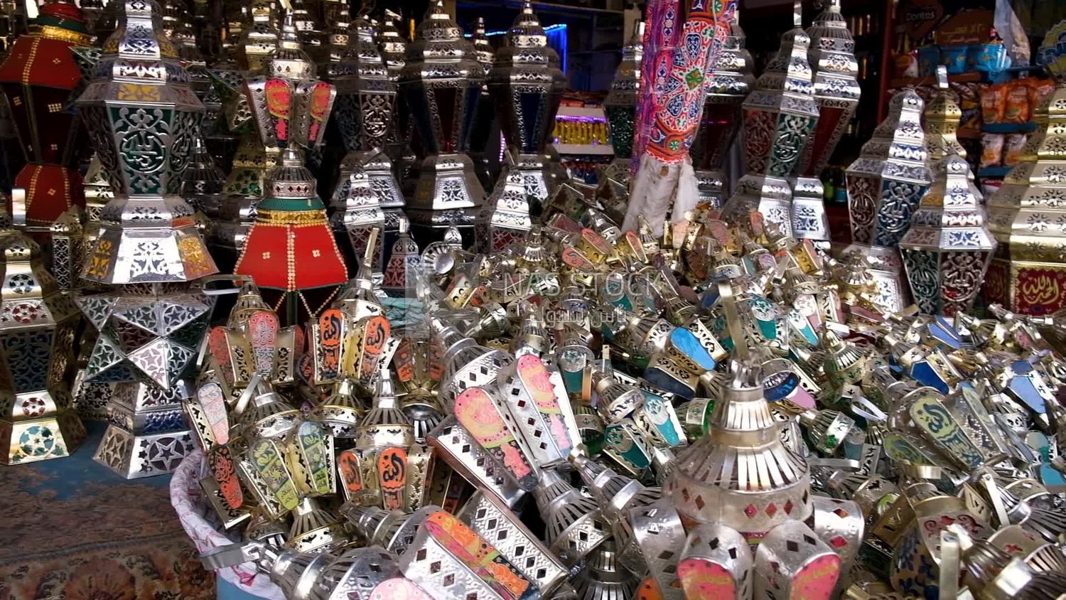 Store in the street sells lanterns, Sayeda Zainab, Ramadan Kareem