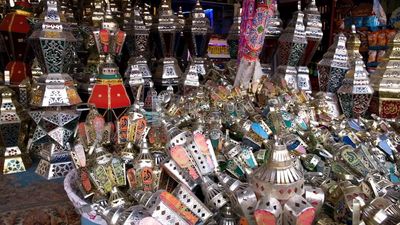 Store in the street sells lanterns, Sayeda Zainab, Ramadan Kareem