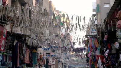 View of a street, street,  decorations, Ramadan Kareem