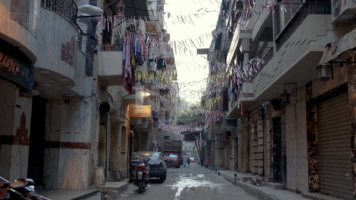 View of a street, street,  decorations, Ramadan Kareem