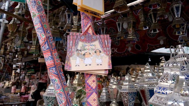 Store in the street sells lanterns, Sayeda Zainab, Ramadan Kareem