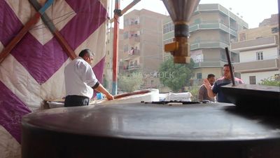 Machine making Kunafa, Kunafa store, Ramadan sweets, Ramadan Kareem