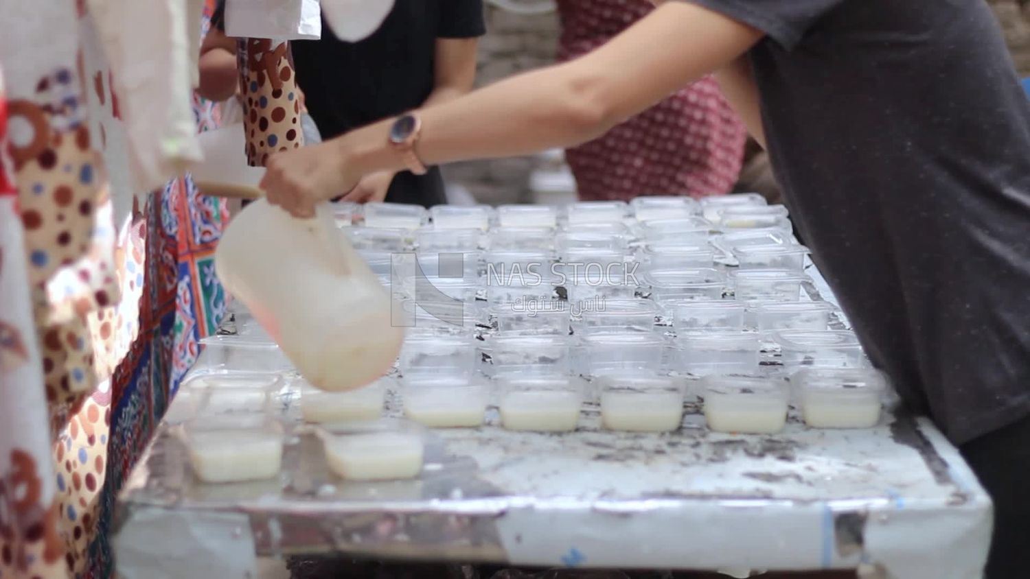 People prepare sweets to distribute for iftar,  Ramadan Kareem, preparing their iftar