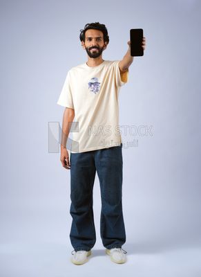 Guy holding a mobile phone