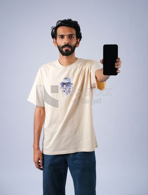 Guy holding a mobile phone