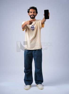 Guy holding a mobile phone