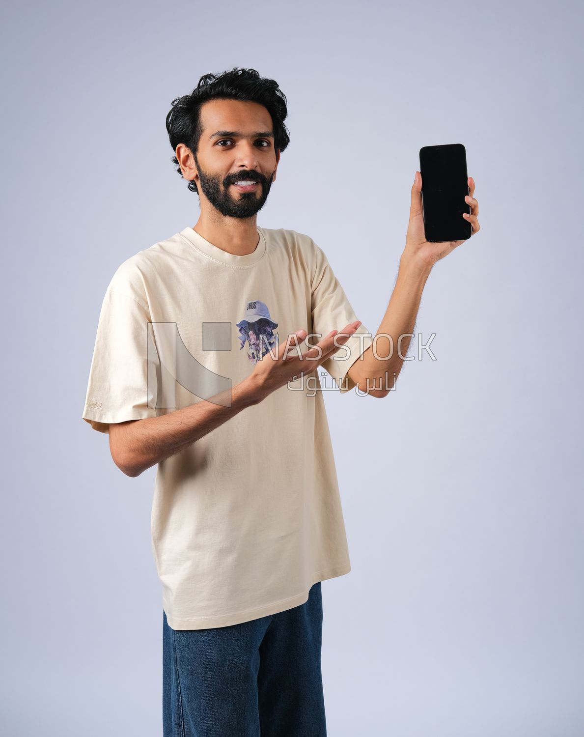 Guy holding a mobile phone