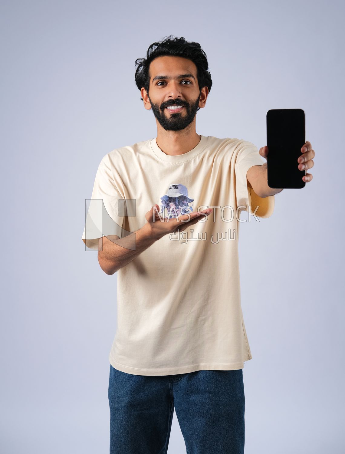 Guy holding a mobile phone