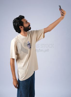 Man taking selfie