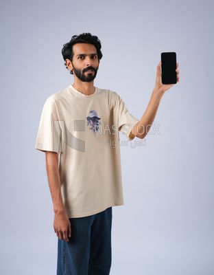 Guy holding a mobile phone