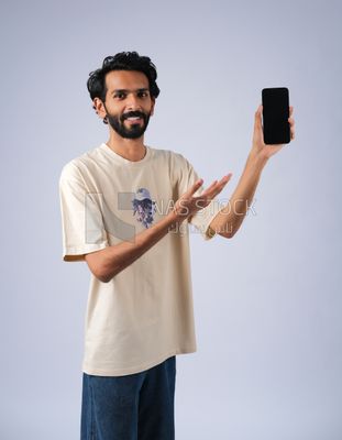 Guy holding a mobile phone