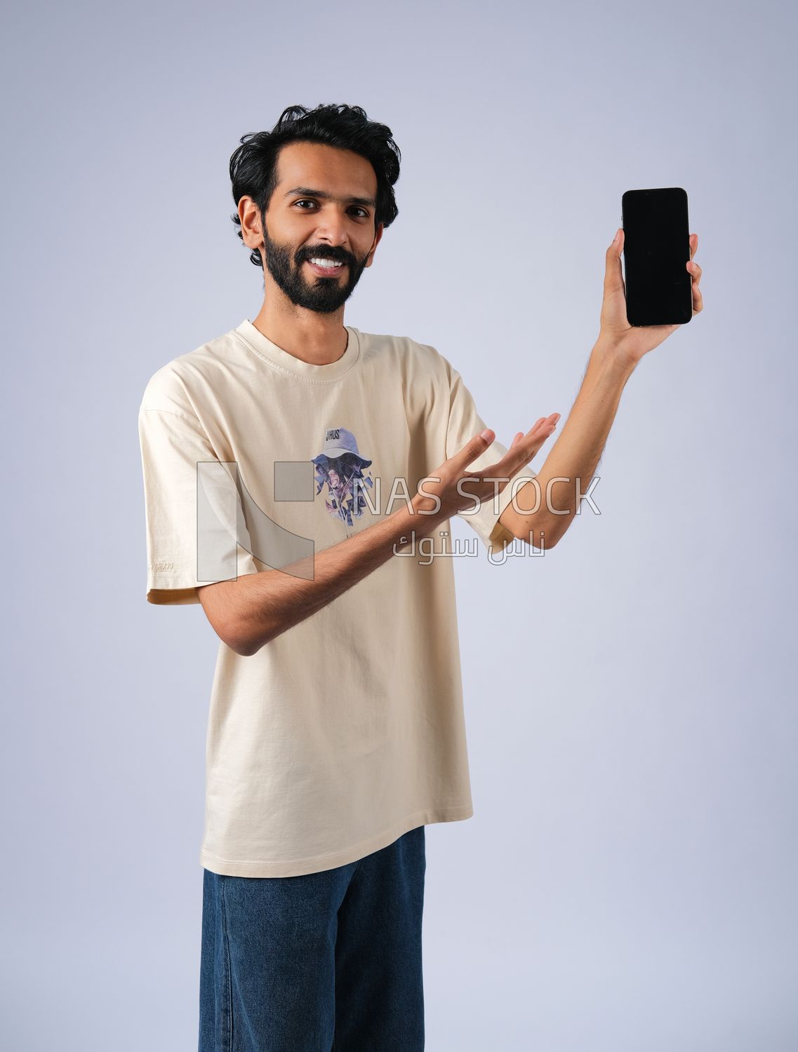 Guy holding a mobile phone