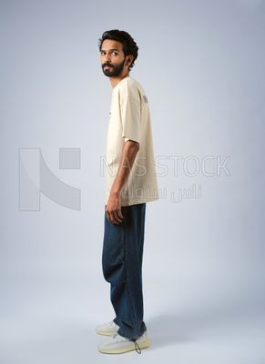 Guy in youth clothes